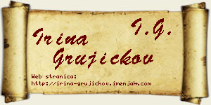 Irina Grujičkov vizit kartica